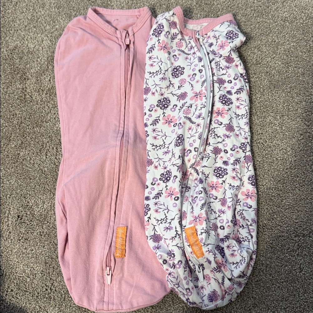 SwaddleMe Purple and Pink Floral Swaddle
